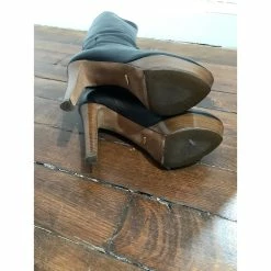 SERGIO ROSSI Boots T.eu 37.5 Leather Black -winter shoes Sales 2023 826149 6