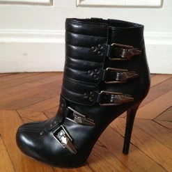 ALEXANDER MCQUEEN Ankle Boots T.eu 37.5 Leather Black -winter shoes Sales 2023 826177 5