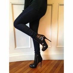 ALEXANDER MCQUEEN Ankle Boots T.eu 37.5 Leather Black -winter shoes Sales 2023 826177 6