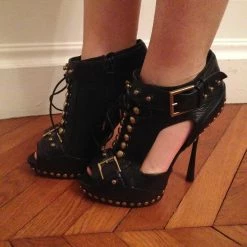 ALEXANDER MCQUEEN Ankle Boots T.eu 37 Leather Black -winter shoes Sales 2023 826181 6