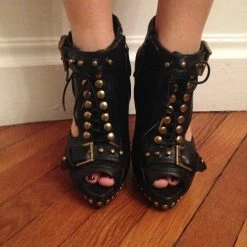 ALEXANDER MCQUEEN Ankle Boots T.eu 37 Leather Black -winter shoes Sales 2023 826181 7