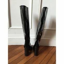 BOTTEGA VENETA Boots T.eu 37.5 Patent Leather Black -winter shoes Sales 2023 826183 4