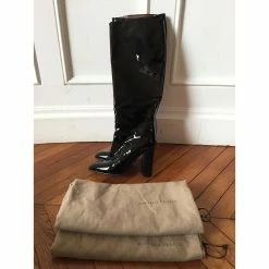 BOTTEGA VENETA Boots T.eu 37.5 Patent Leather Black -winter shoes Sales 2023 826183 7