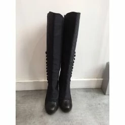 LANVIN Boots T.eu 38 Leather Black -winter shoes Sales 2023 827069 3