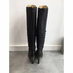 LANVIN Boots T.eu 38 Leather Black -winter shoes Sales 2023 827069 4