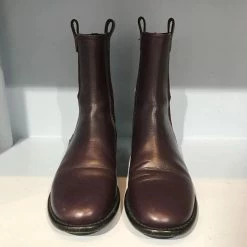 CHANEL Ankle Boots T.eu 38 Leather Dark Red -winter shoes Sales 2023 827288 4