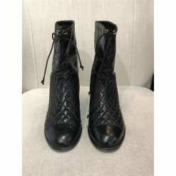 CHANEL Ankle Boots T.eu 39.5 Leather Black -winter shoes Sales 2023 827456 3