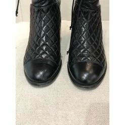 CHANEL Ankle Boots T.eu 39.5 Leather Black -winter shoes Sales 2023 827456 4