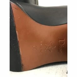 DIOR Ankle Boots T.eu 38 Leather Black -winter shoes Sales 2023 827489 6