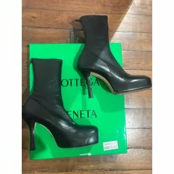 BOTTEGA VENETA Ankle Boots T.eu 41 Leather Black -winter shoes Sales 2023 827542 8