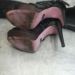 HERVE LEGER Boots T.eu 37.5 Leather Black -winter shoes Sales 2023 827694 5