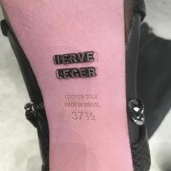 HERVE LEGER Boots T.eu 37.5 Leather Black -winter shoes Sales 2023 827694 6