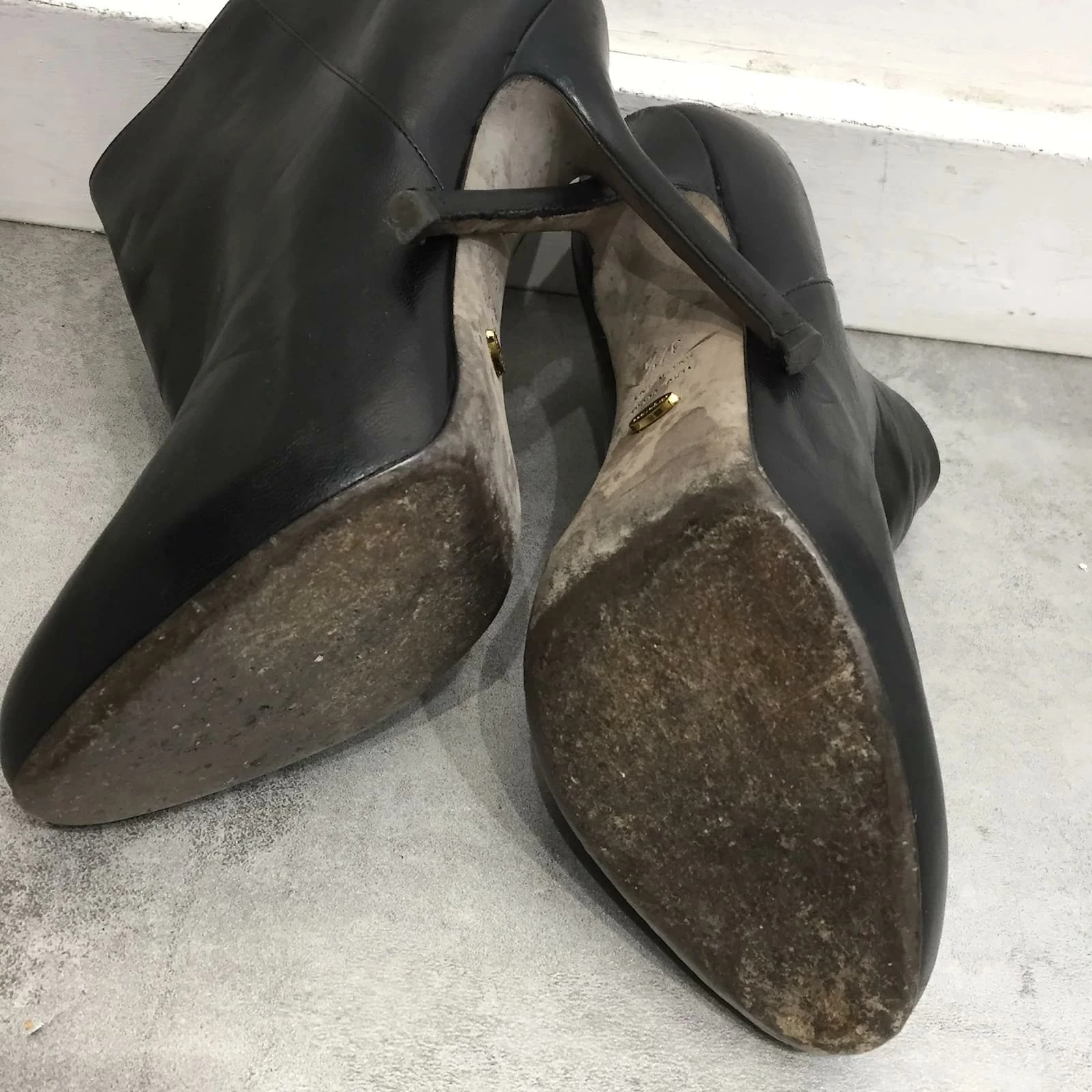 SERGIO ROSSI Ankle Boots T.eu 37.5 Leather Black 5 SERGIO ROSSI Ankle Boots T.eu 37.5 Leather Black - Image 5