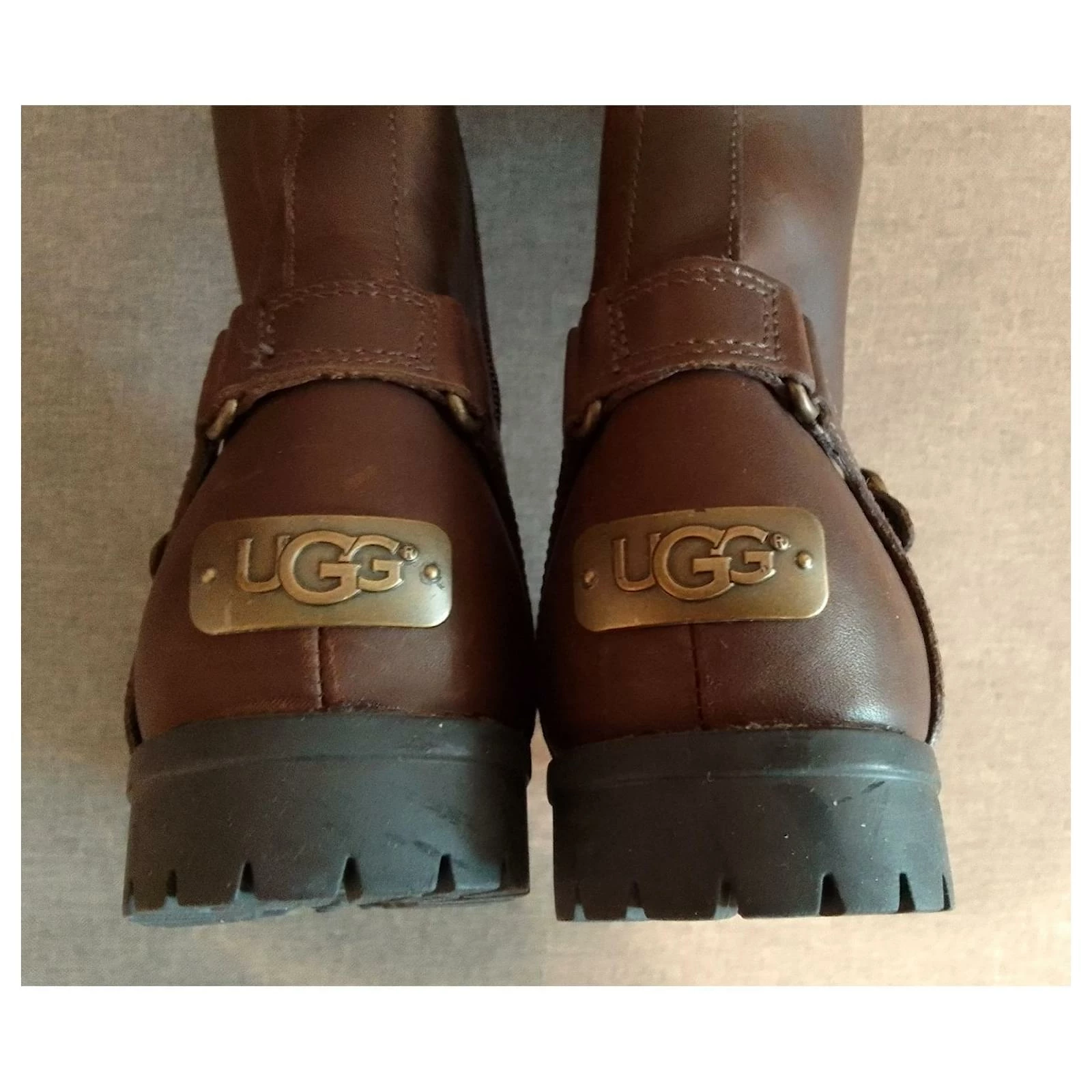 Ugg GERSHWIN Waterproof Zipped Brown Leather Shearling Boots 5 Ugg GERSHWIN Waterproof Zipped Brown Leather Shearling Boots - Image 5