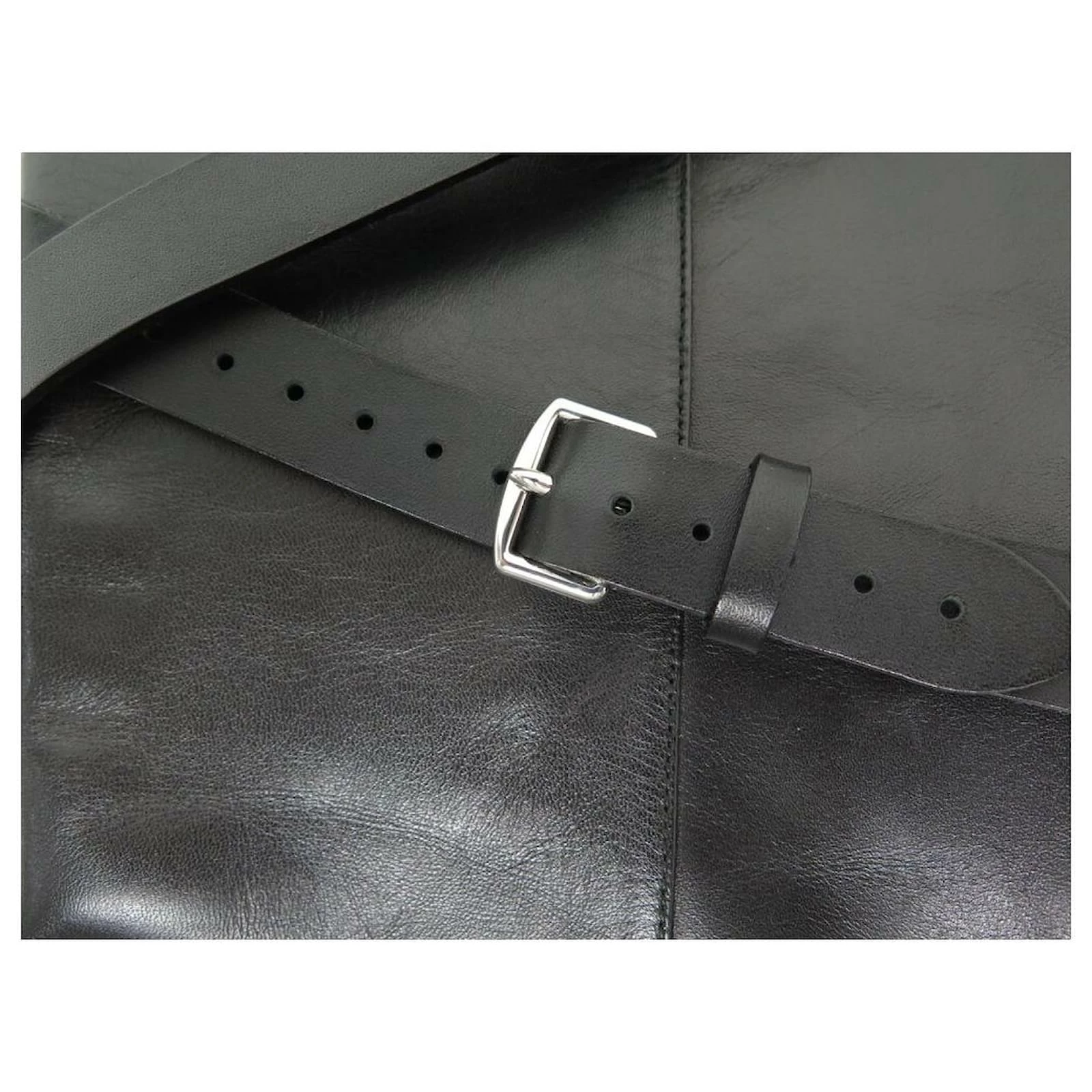 Hermès HERMES SHOES HEEL STRAPS BOOTS 38 BLACK LEATHER BOOTS 6 Hermès HERMES SHOES HEEL STRAPS BOOTS 38 BLACK LEATHER BOOTS - Image 6