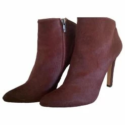 Pura Lopez Pony-style Calf Leather Boots Dark Red -winter shoes Sales 2023 834834 2