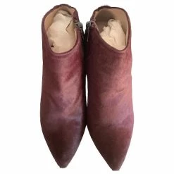 Pura Lopez Pony-style Calf Leather Boots Dark Red -winter shoes Sales 2023 834834 3