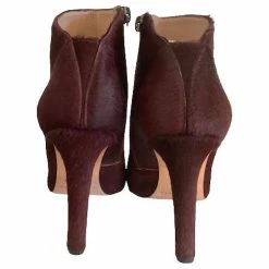 Pura Lopez Pony-style Calf Leather Boots Dark Red -winter shoes Sales 2023 834834 4