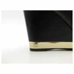 CHANEL BOOTS G31303 37.5 WEDGES LEATHER BOOTS Black -winter shoes Sales 2023 834935 7