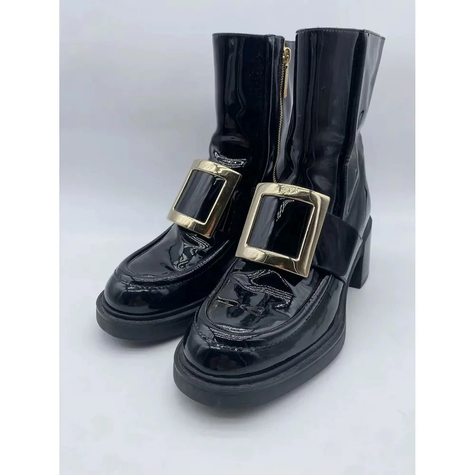 ROGER VIVIER Ankle Boots T.eu 39 Leather Black 2 ROGER VIVIER Ankle Boots T.eu 39 Leather Black - Image 2