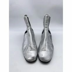 CHANEL Ankle Boots T.eu 39.5 Leather Silvery -winter shoes Sales 2023 836783 3