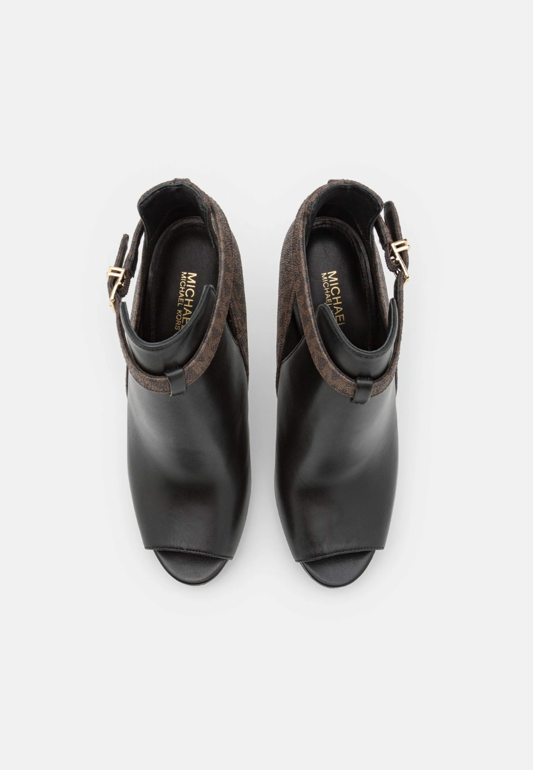 MICHAEL Michael Kors Lawson Open Toe - High Heeled Ankle Boots - Black/Brown 5 MICHAEL Michael Kors Lawson Open Toe - High Heeled Ankle Boots - Black/Brown - Image 5