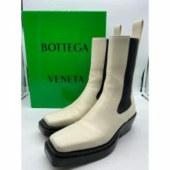 BOTTEGA VENETA Boots T.eu 37.5 Leather Cream -winter shoes Sales 2023 844458 3