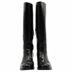 Prada Knee High Leather Boots Black 9 Prada Knee High Leather Boots Black -winter shoes Sales 2023 846308 3