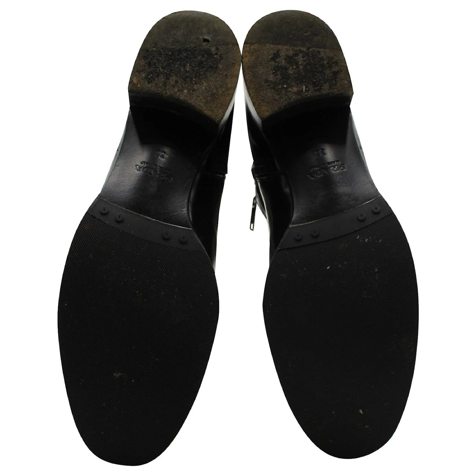 Prada Knee High Leather Boots Black 5 Prada Knee High Leather Boots Black - Image 5