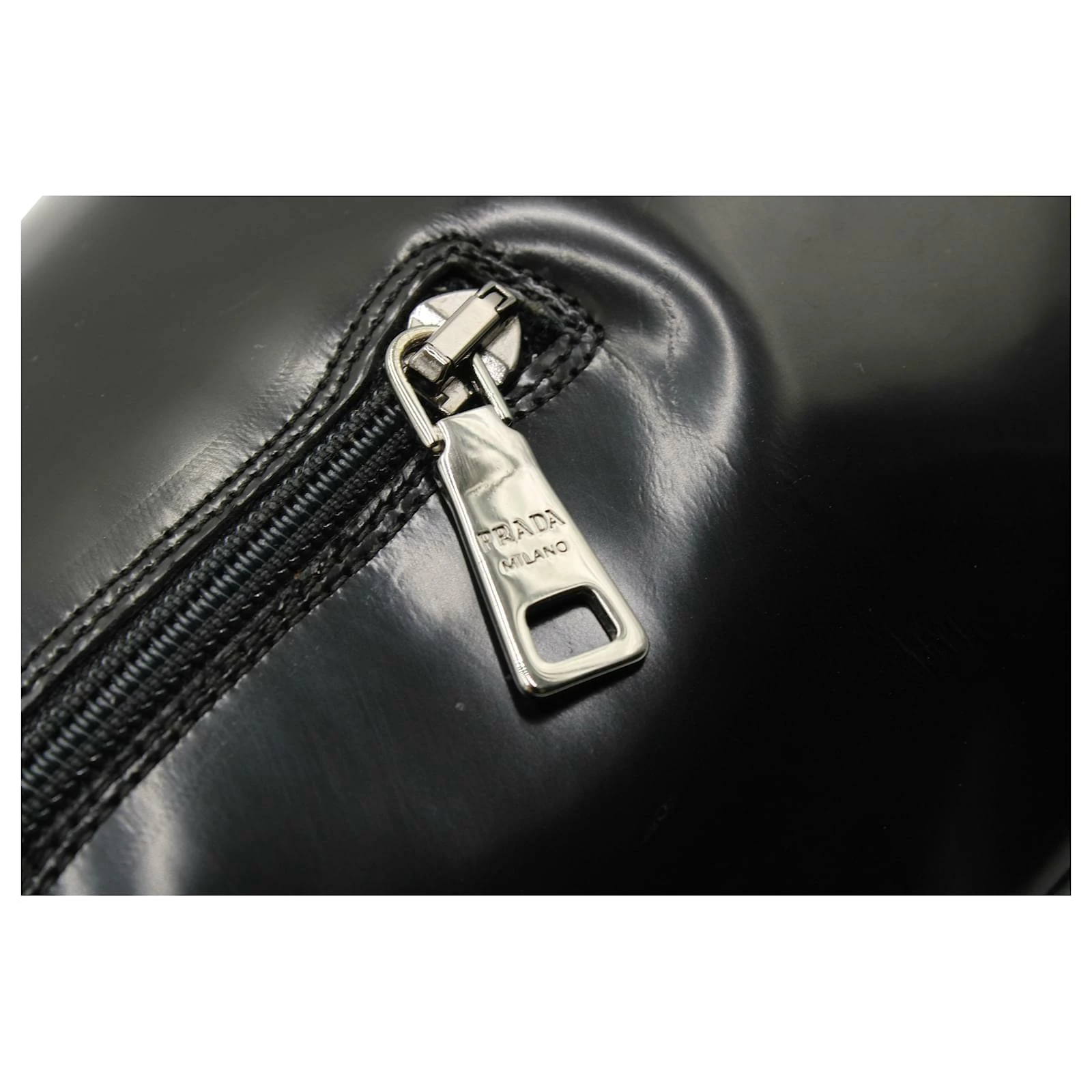 Prada Knee High Leather Boots Black 6 Prada Knee High Leather Boots Black - Image 6