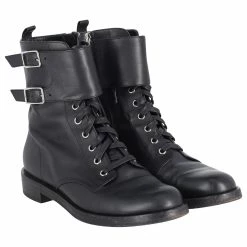Gianvito Rossi Lagarde Combat Boots In Black Leather 8 Gianvito Rossi Lagarde Combat Boots In Black Leather -winter shoes Sales 2023 846356 3