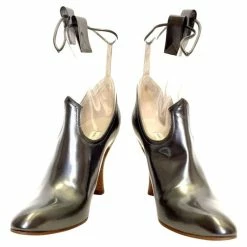 Marc Jacobs Ankle Boots In Silver Leather & Perspex Silvery Metallic -winter shoes Sales 2023 851978 3