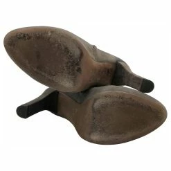 Fendi Dark Grey Ankle Boots With Pewter Leather & Metal Trim -winter shoes Sales 2023 852017 5