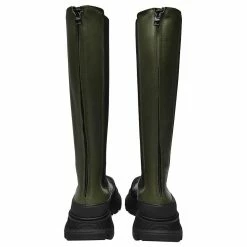 Alexander Mcqueen Upper And Ru Boots In Khaki Leather Green -winter shoes Sales 2023 854206 3