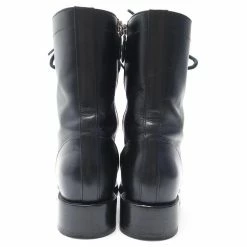 CHANEL SHOES COMBAT LACE-UP ANKLE BOOTS G34953 37 BLACK LEATHER BOOTS -winter shoes Sales 2023 854968 4