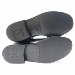 CHANEL SHOES COMBAT LACE-UP ANKLE BOOTS G34953 37 BLACK LEATHER BOOTS -winter shoes Sales 2023 854968 5