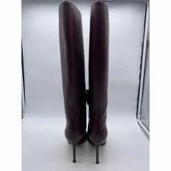 VALENTINO GARAVANI Boots T.eu 37 Leather Dark Red -winter shoes Sales 2023 858028 4