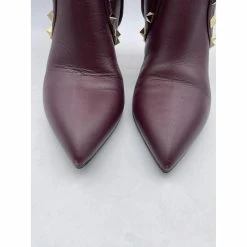 VALENTINO GARAVANI Boots T.eu 37 Leather Dark Red -winter shoes Sales 2023 858028 5
