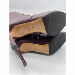 VALENTINO GARAVANI Boots T.eu 37 Leather Dark Red -winter shoes Sales 2023 858028 6