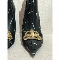 BALENCIAGA Ankle Boots T.eu 36 Leather Black -winter shoes Sales 2023 859788 4