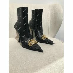 BALENCIAGA Ankle Boots T.eu 36 Leather Black -winter shoes Sales 2023 859788 5