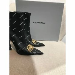 BALENCIAGA Ankle Boots T.eu 36 Leather Black -winter shoes Sales 2023 859788 9