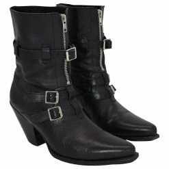Céline Celine Berlin Ankle Boots In Black Leather -winter shoes Sales 2023 860388 3