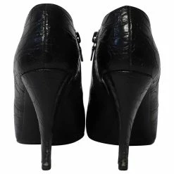 Prada High Heel Ankle Boots In Black Leather -winter shoes Sales 2023 861758 3