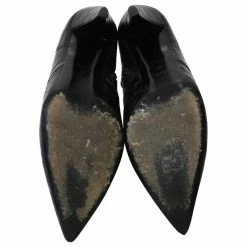 Prada High Heel Ankle Boots In Black Leather -winter shoes Sales 2023 861758 4