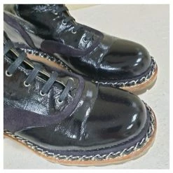 Chanel Paris Salzburg Black Leather Suede Over Knee Boots -winter shoes Sales 2023 861870 6