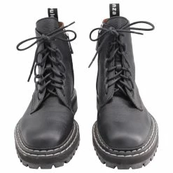 Proenza Schouler Lace Up Ankle Boots In Calfskin Leather Black -winter shoes Sales 2023 862114 3