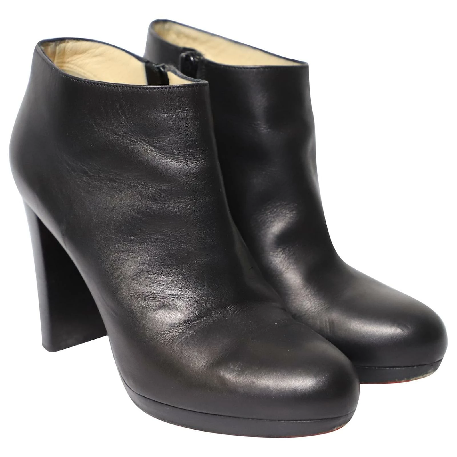 Christian Louboutin Ankle Boots In Black Calfskin Leather 2 Christian Louboutin Ankle Boots In Black Calfskin Leather - Image 2