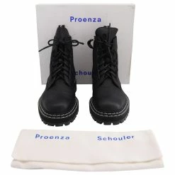 Proenza Schouler Lace Up Ankle Boots In Calfskin Leather Black 9 Proenza Schouler Lace Up Ankle Boots In Calfskin Leather Black -winter shoes Sales 2023 862360 4