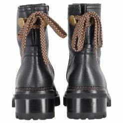 Chloé See By Chloe Ankle Boots In Black Textured Leather -winter shoes Sales 2023 863413 4
